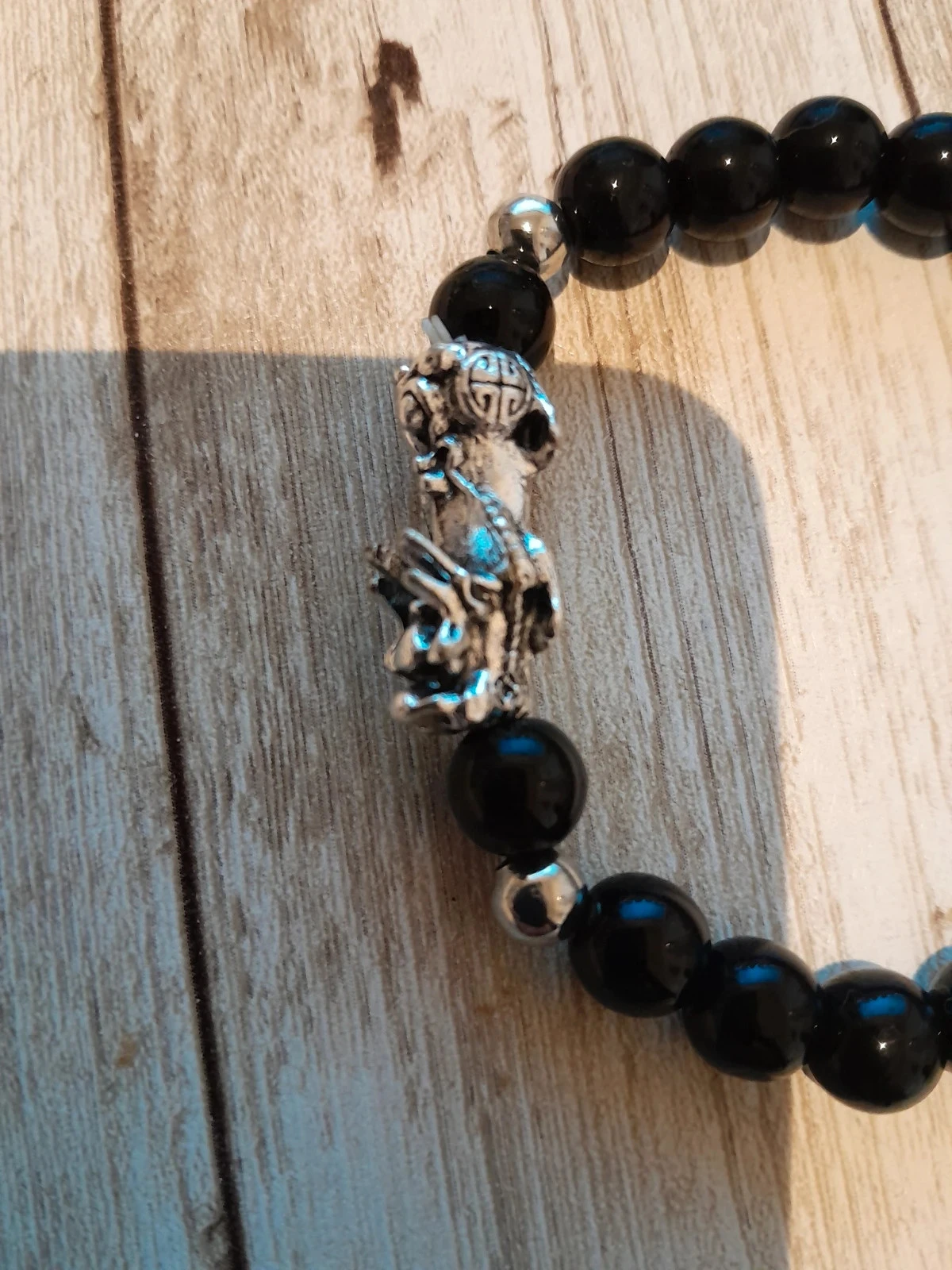 Feng Shui armband, gemaakt van zwarte obsidiaan, rijkdom en geluk – photo 2